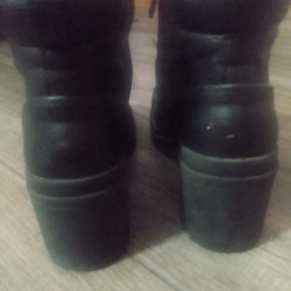 CNY New York Women's size 8 block heel black rugged boots - Picture 6 of 8